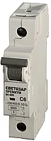 Выключатель автоматический СВЕТОЗАР ПРЕМИУМ 1-полюсный, 6 A, C , откл. сп. 6 кА, 230 / 400 В