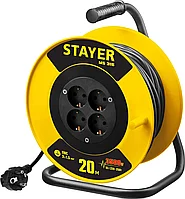 Силовой удлинитель на катушке STAYER ПВС 3х1.5 20м 3500Вт, MS 315