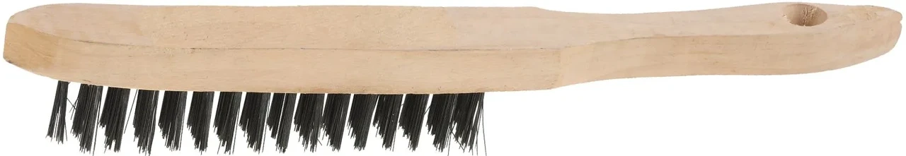 Щетка STAYER MASTER проволочная стальная с деревянной ручкой, 3 ряда - фото 1 - id-p205312005