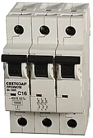 Выключатель автоматический СВЕТОЗАР ПРЕМИУМ 3-полюсный, 20 A, C , откл. сп. 10 кА, 400 В