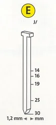 Гвозди NOVUS J/25 (2600 шт.)