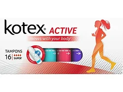 Тампоны Active Super 16 шт. Kotex