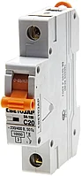 Выключатель автоматический СВЕТОЗАР 1-полюсный, 20 A, C , откл. сп. 10 кА, 230 / 400 В