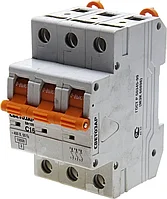 Выключатель автоматический СВЕТОЗАР 3-полюсный, 16 A, C , откл. сп. 10 кА, 400 В