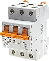 Выключатель автоматический СВЕТОЗАР 3-полюсный, 20 A, C , откл. сп. 10 кА, 400 В