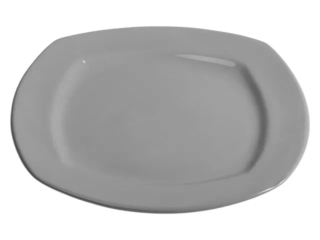 Тарелка обеденная керамическая, 275 мм, квадратная, серия Измир, серая, PERFECTO LINEA (Супер цена!) - фото 1 - id-p199809911