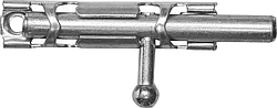 Шпингалет накладной стальной ″ЗТ-19305″, малый, покрытие белый цинк, 65мм