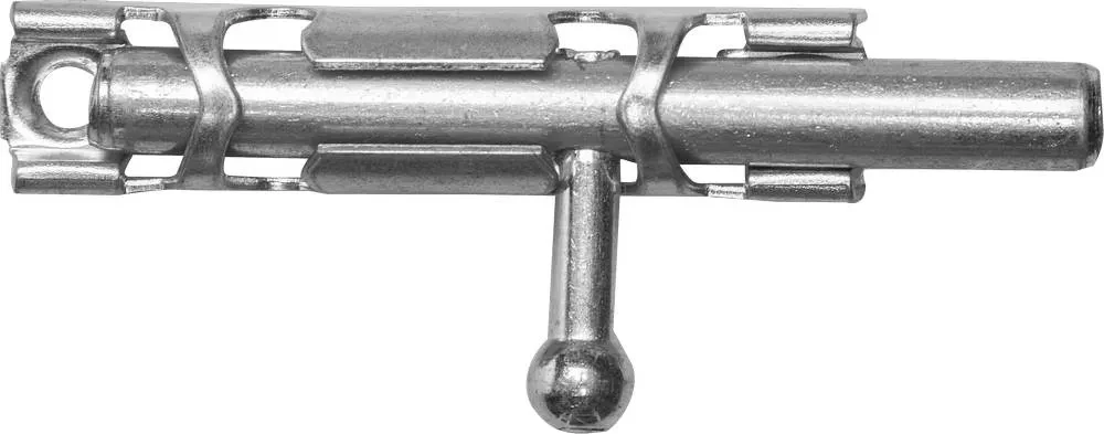 Шпингалет накладной стальной ЗТ-19305 , малый, покрытие белый цинк, 65мм - фото 1 - id-p205310939