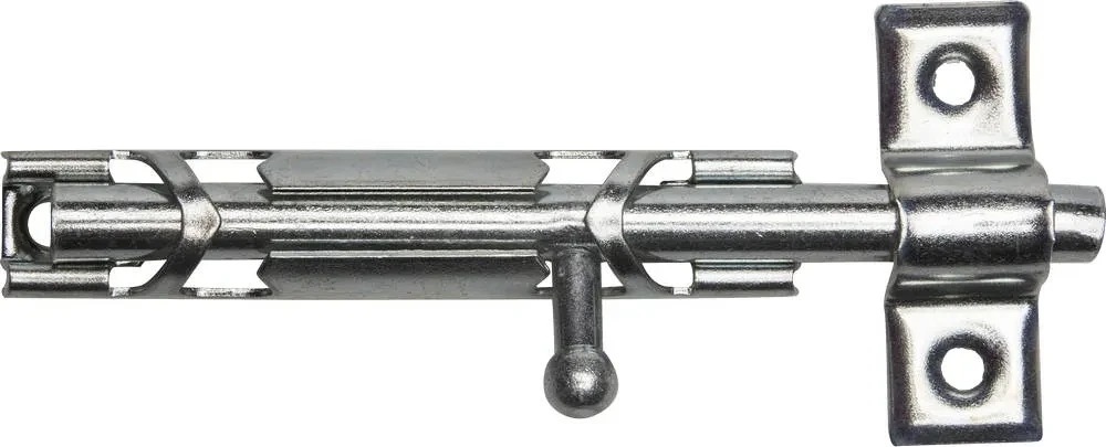 Шпингалет накладной 3Т-12 стальной, покрытие белый цинк, 80мм - фото 1 - id-p205310940