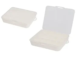 Органайзер для хранения мелочей с разделителями Keeplex Fiori M, 19х16х4,5 см, белое облако, BRANQ