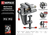 Настольные тиски MIRAX 40 мм