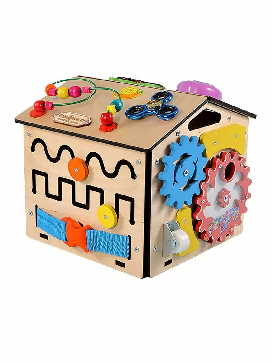 Бизиборд домик KimToys со светом / бизидом игрушки - фото 5 - id-p205313917
