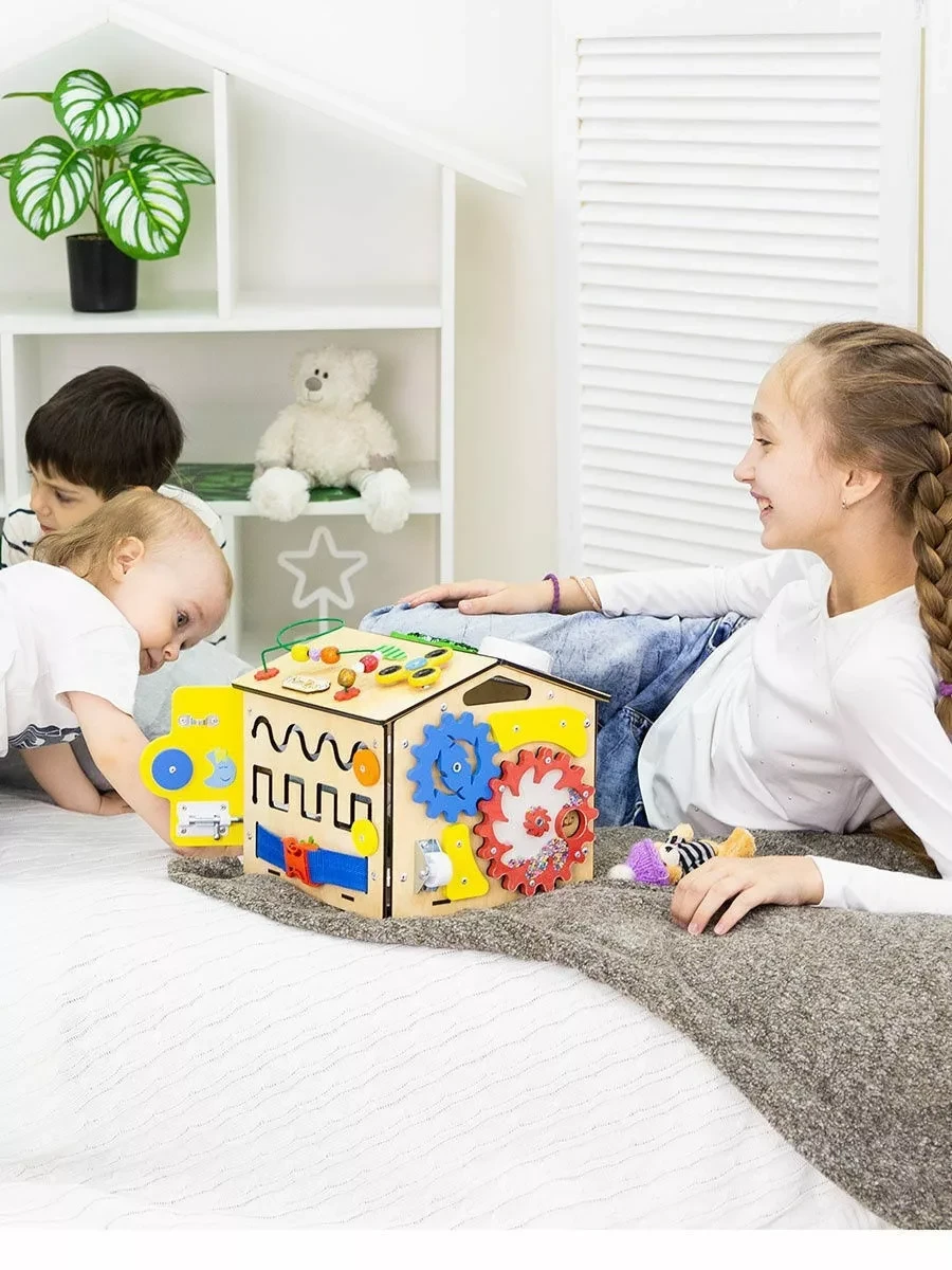 Бизиборд домик KimToys со светом / бизидом игрушки - фото 9 - id-p205313917