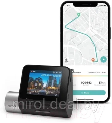 Автомобильный видеорегистратор 70mai Dash Cam Pro Plus A500S - фото 3 - id-p205316895