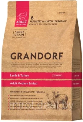 Сухой корм для собак Grandorf Maxi Breeds Lamb&Turkey - фото 1 - id-p205318647