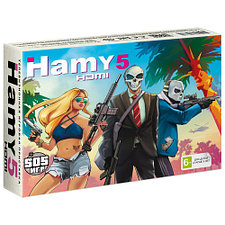Игровая приставка Dendy+Sega - Hamy 5 HDMI (505 встроенных игр, 8-16 bit, 2 джойстика)
