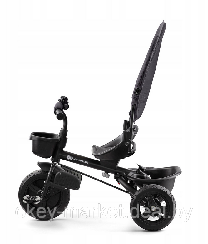 Детский трехколесный велосипед Kinderkraft Aveo Grey темный складной - фото 5 - id-p205321497
