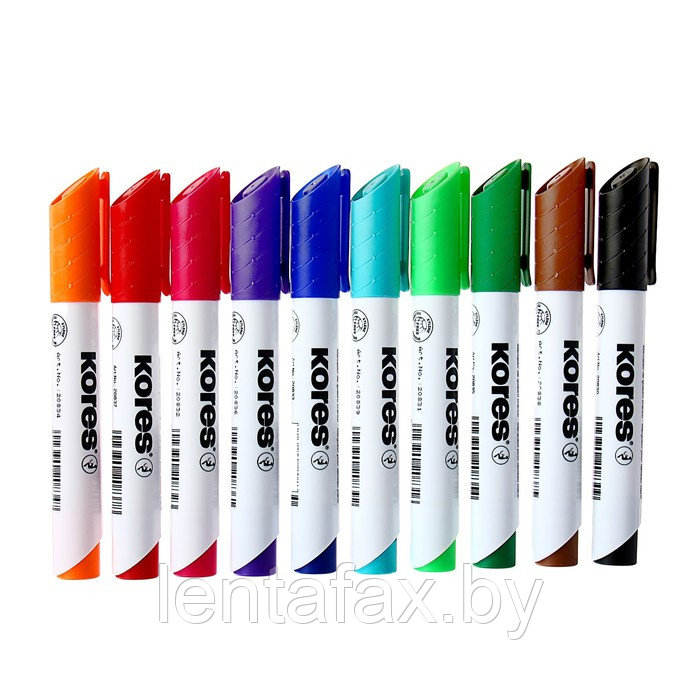Набор маркеров для досок  Kores 10 цвета
