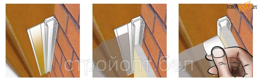 Оконный профиль примыкающий без сетки Profigips, 6 мм, 2,4 м (белый) - фото 4 - id-p205321685