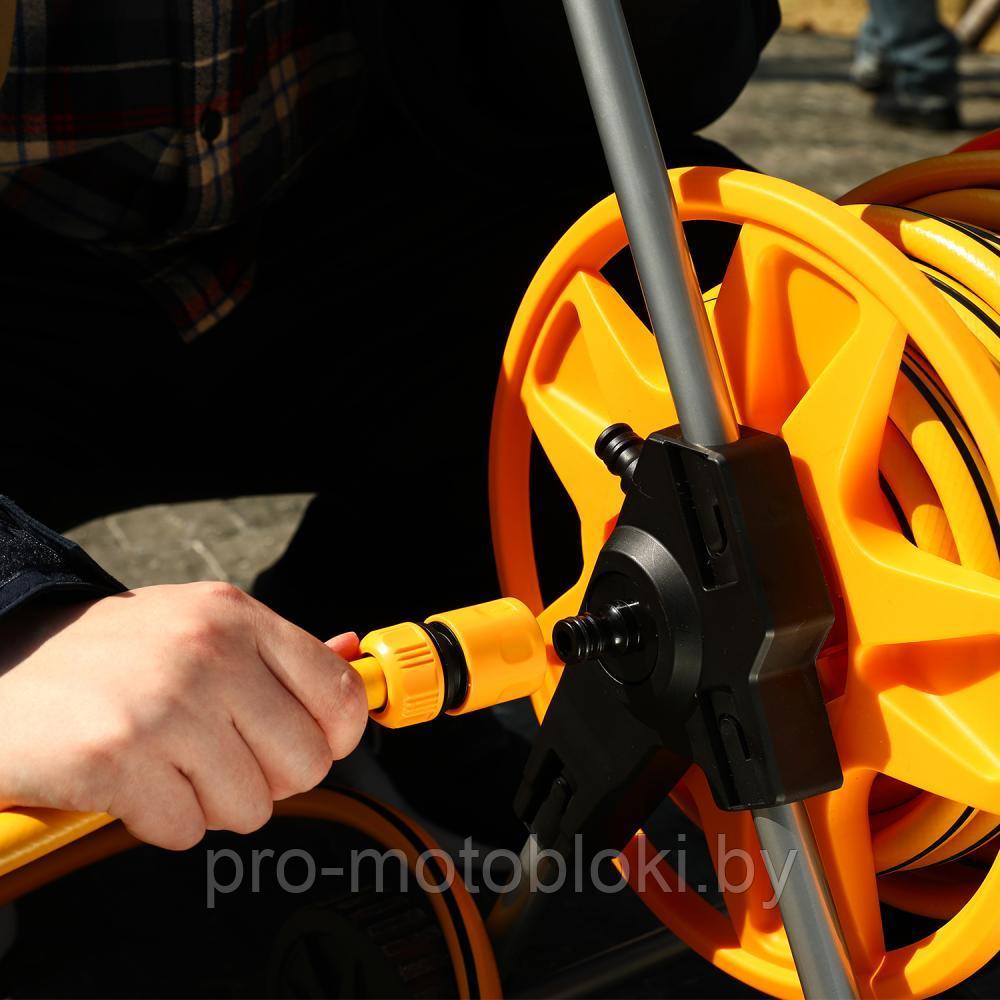 Набор для полива катушка на колесах, шланг поливочный 1/2 "(13мм) DEKO DKI025 25м (SET 9 ) - фото 8 - id-p205321975