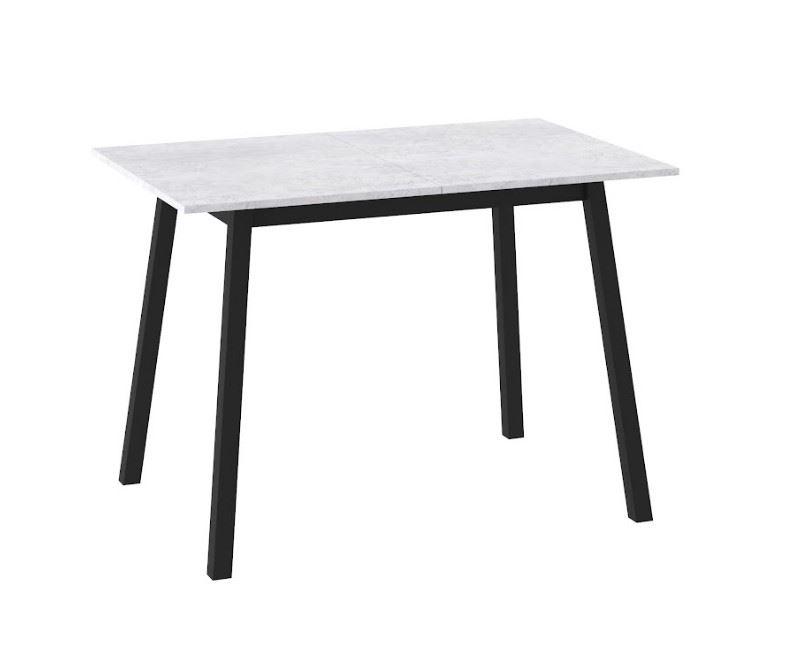 ТИРК стол раздвижной 110(140)х70, Серый сланец/Черный - фото 1 - id-p205326565