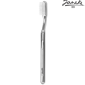 Зубная щетка средняя жесткость Janeke Silver Toothbrush Medium Серебро