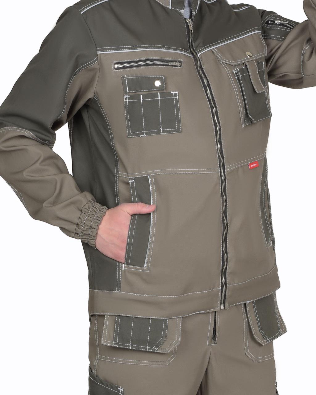 Куртка СИРИУС-ТОКИО т. песочный с хаки 100%х/б пл. 265 г/кв.м - фото 3 - id-p127417185