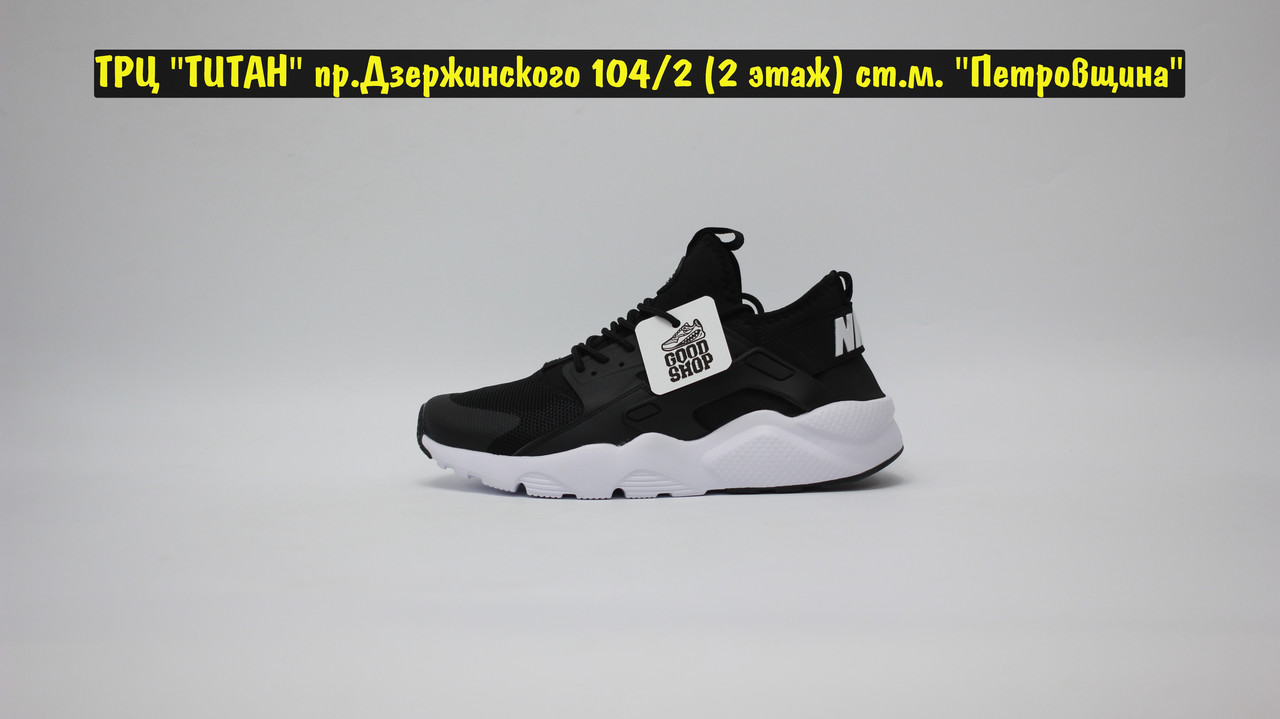 Кроссовки Nike Air Huarache Black White - фото 3 - id-p157162508