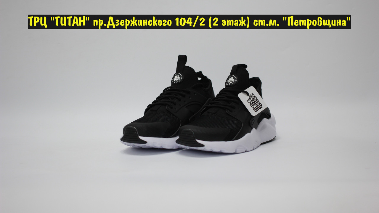 Кроссовки Nike Air Huarache Black White - фото 2 - id-p157162508