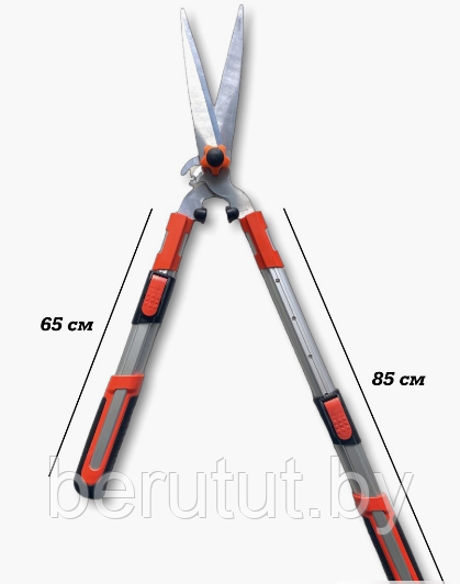 Ножницы - кусторез садовый для живой изгороди,сучков,кустарников телескопические ручки - фото 2 - id-p205327466