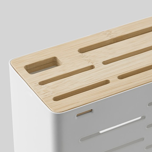 IKEA/ АВСТЕГ держатель для ножей, 23 см, бамбук/белый - фото 2 - id-p205327525