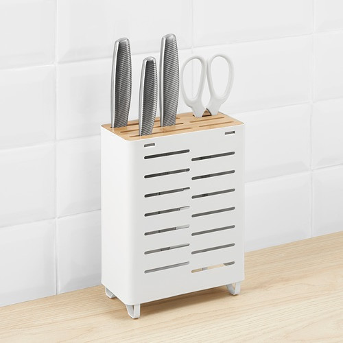 IKEA/ АВСТЕГ держатель для ножей, 23 см, бамбук/белый - фото 6 - id-p205327525