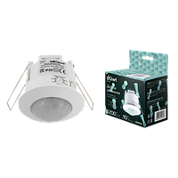 ДАТЧИК ДВИЖЕНИЯ ВСТРАИВАЕМЫЙ, DDV-02, 360º (ПОД R63), БЕЛЫЙ, DUWI.