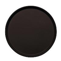 Поднос круглый 35,5*2 см, черный пластик Kitchen Muse JW-1400P