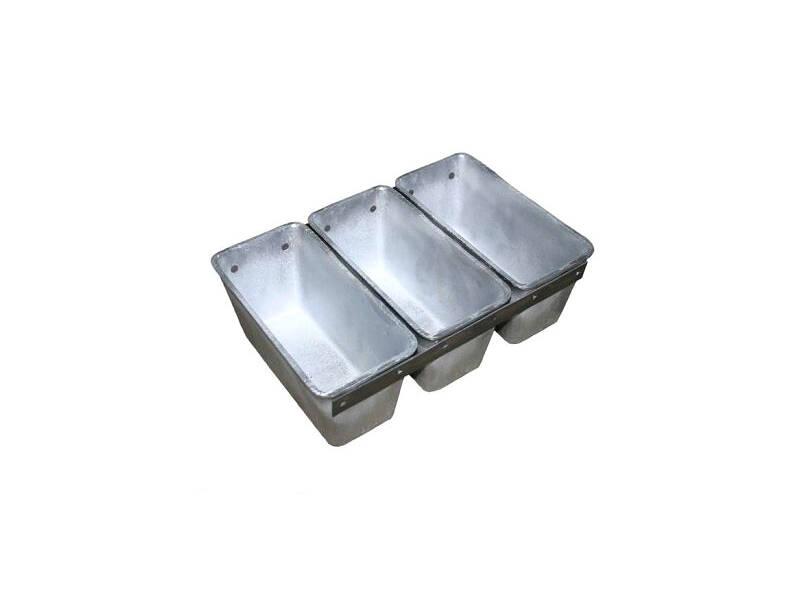 Форма хлебная 34х22х11,5 см, алюминий 3-секционная Спика №7/3