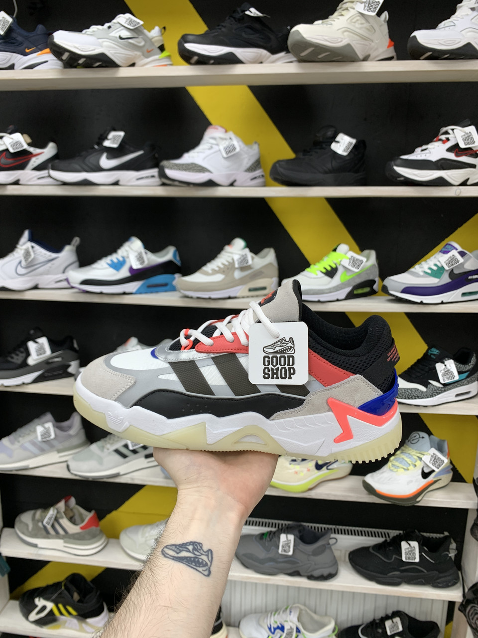 Кроссовки Adidas NITEBALL 2 White Red Blue
