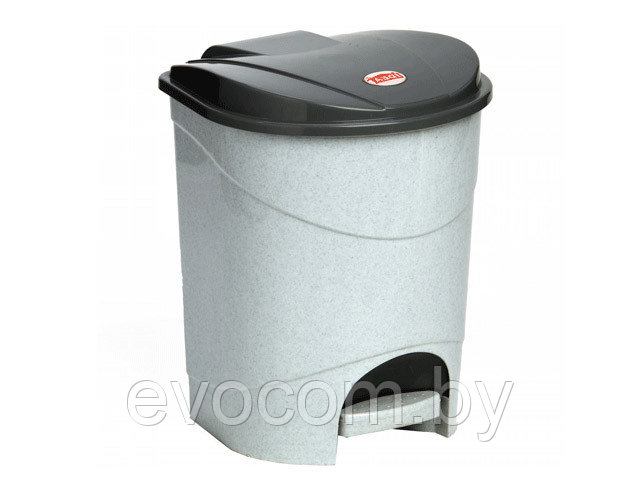 Контейнер для мусора с педалью 11л (мраморный) IDEA - фото 1 - id-p205395341