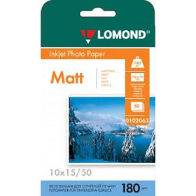 Фотобумага Lomond матовая односторонняя 10х15, 180 г/м, 50 л. (0102063)