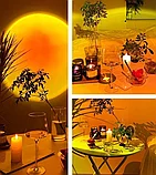 Проекционный светильник Sunset Lamp с пультом 16 цветов/ тик ток лампа, фото 6