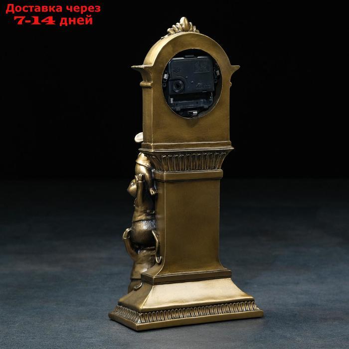 Часы настольные "Часы с мышками", цвет бронза, 9х16х34 см - фото 2 - id-p205279948