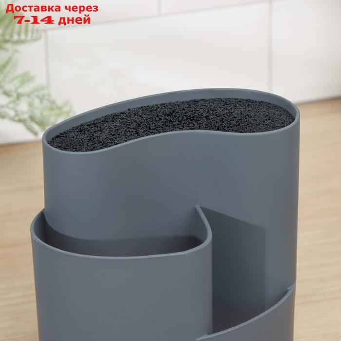 Подставка для ножей и столовых приборов "Нео", 18×11 см, цвет серый - фото 2 - id-p205278861
