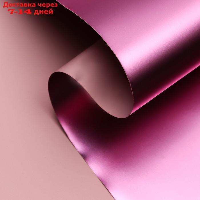 Плёнка матовая двухсторонняя "Цветной блеск" розовая пудра, 0,58 х 10 м - фото 2 - id-p205279232