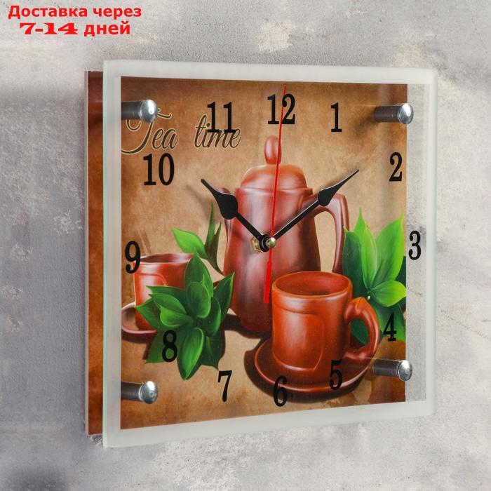 Часы настенные, серия: Интерьер, "Чайный набор "Tea Time", 20х25 см, микс - фото 2 - id-p205278397