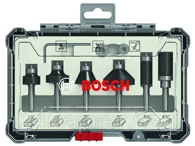 BOSCH Китай Набор кромочных фрез 1/4 дюйма (6шт) BOSCH