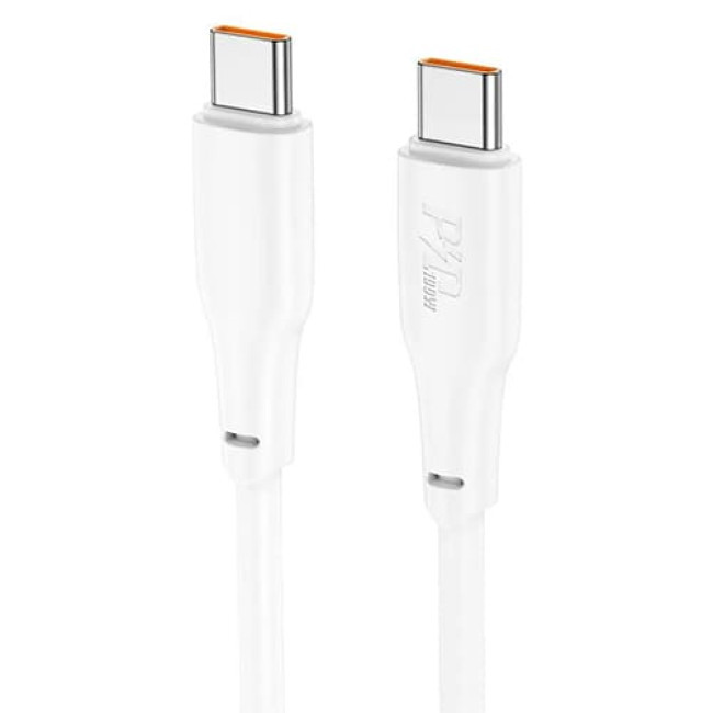 USB кабель Hoco X93 Type-C to Type-C 240W, длина 2 метра (Белый) - фото 1 - id-p205480502
