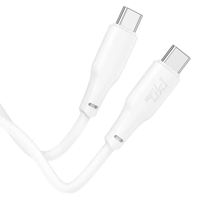 USB кабель Hoco X93 Type-C to Type-C 240W, длина 2 метра (Белый) - фото 3 - id-p205480502