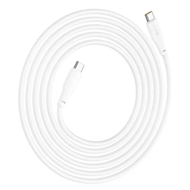 USB кабель Hoco X93 Type-C to Type-C 240W, длина 2 метра (Белый) - фото 4 - id-p205480502