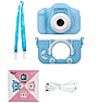 Детский фотоаппарат Childrens Fun Camera /  Мини-видеокамера / 5 встроенных игр для детей Розовый смайлик, фото 8