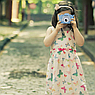 Детский фотоаппарат Childrens Fun Camera /  Мини-видеокамера / 5 встроенных игр для детей Розовый смайлик, фото 9