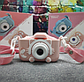 Детский фотоаппарат Childrens Fun Camera /  Мини-видеокамера / 5 встроенных игр для детей Голубой смайлик, фото 4